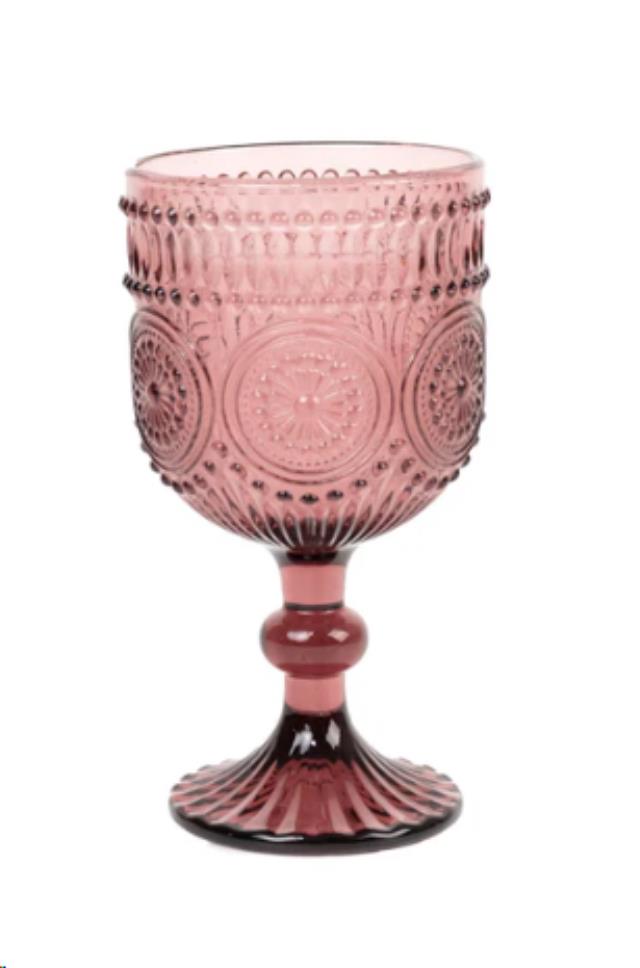 Rental store for GLASS, EMB GOBLET, DUSTY ROSE 12OZ-E in Concord CA