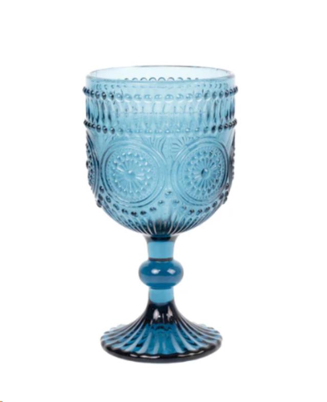 Rental store for GLASS, EMB GOBLET, BLUE 12OZ-E in Concord CA
