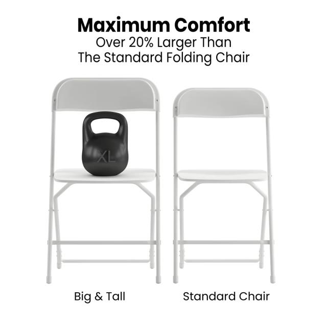 Rental store for CHAIR, Big   Tall, FOLDING, white in Concord CA