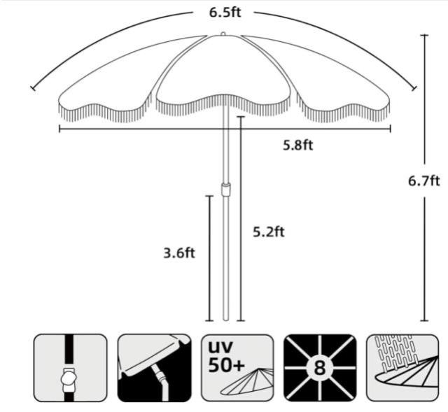 Where to find UMBRELLA, YELLOW, BOHO, FRINGE, 6.5 in Concord