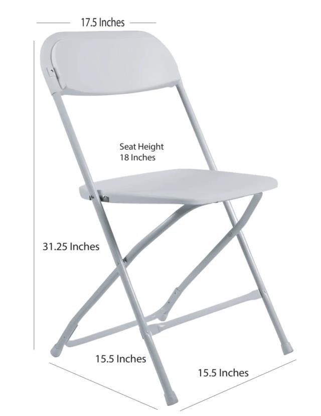 Where to find CHAIR, WHITE, FOLDING in Concord