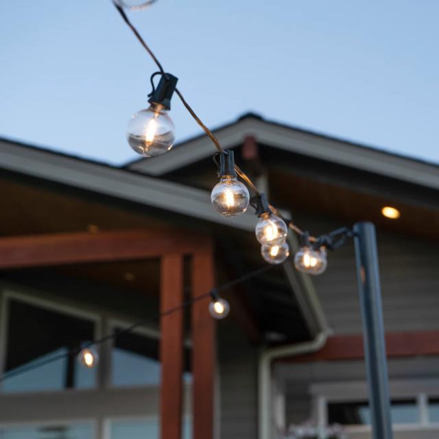 Where to find LIGHT, Bistro String, 25 bulbs, black in Concord