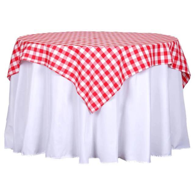 Where to find LINEN, 54 , SQ, RED Checkered in Concord