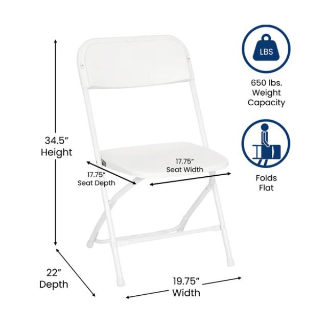 Where to find CHAIR, Big Tall, FOLDING, white in Concord