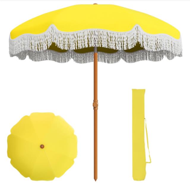 Rental store for UMBRELLA, YELLOW, BOHO, FRINGE, 6.5 in Concord CA