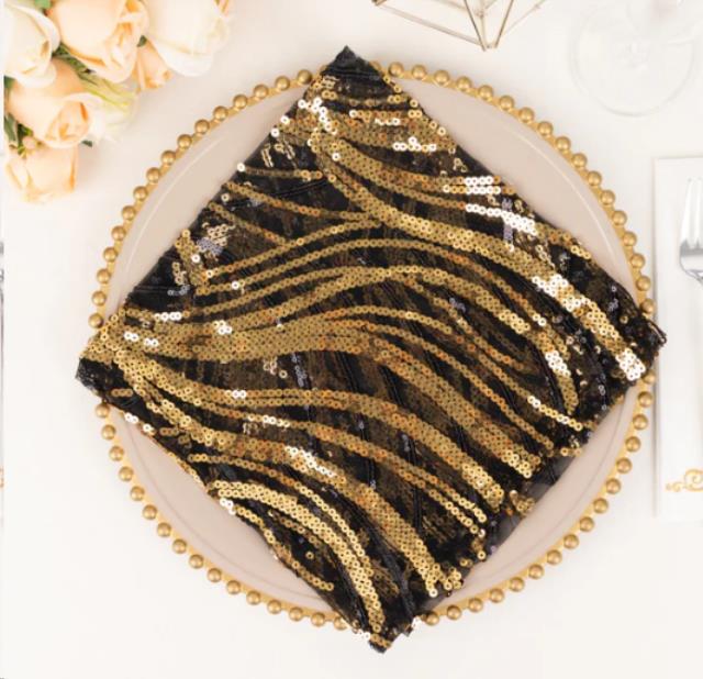 Rental store for LINEN, NAP, 20X20 GOLD SEQUIN in Concord CA
