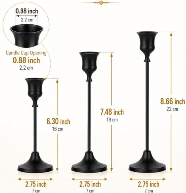 Where to find CANDLE HOLDER- BLACK TAPER in Concord