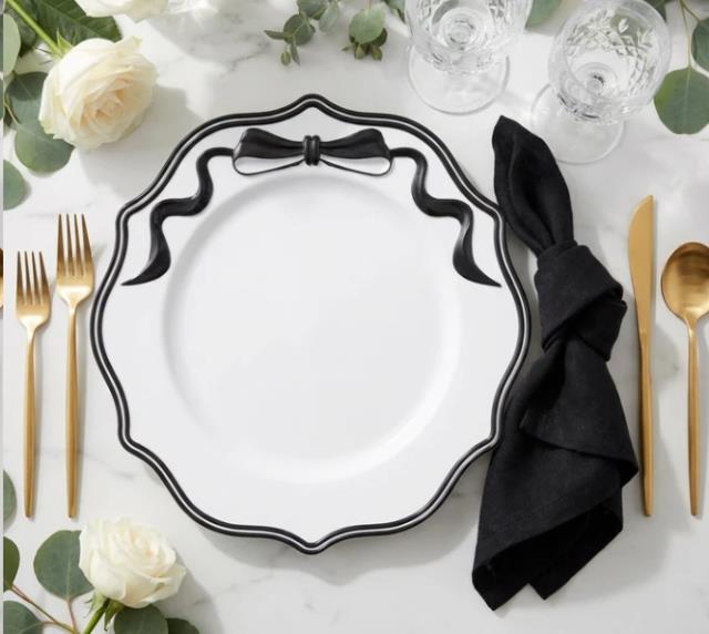 Where to find CHARGER, BLACK BOW, ACRYLIC in Concord